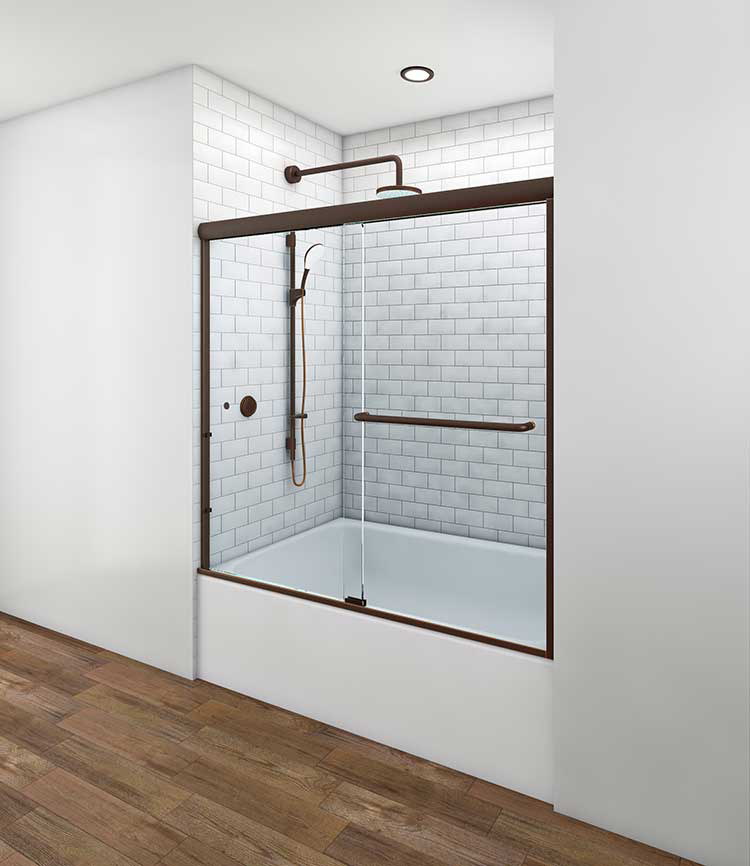 Image Semi Frameless Sliding Tub/Shower Doors In Chicago IL Euroview