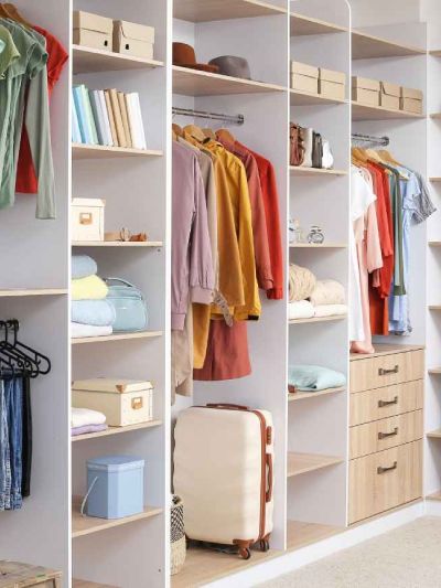 Bedroom closets double hanging & tie & belt racks for closets